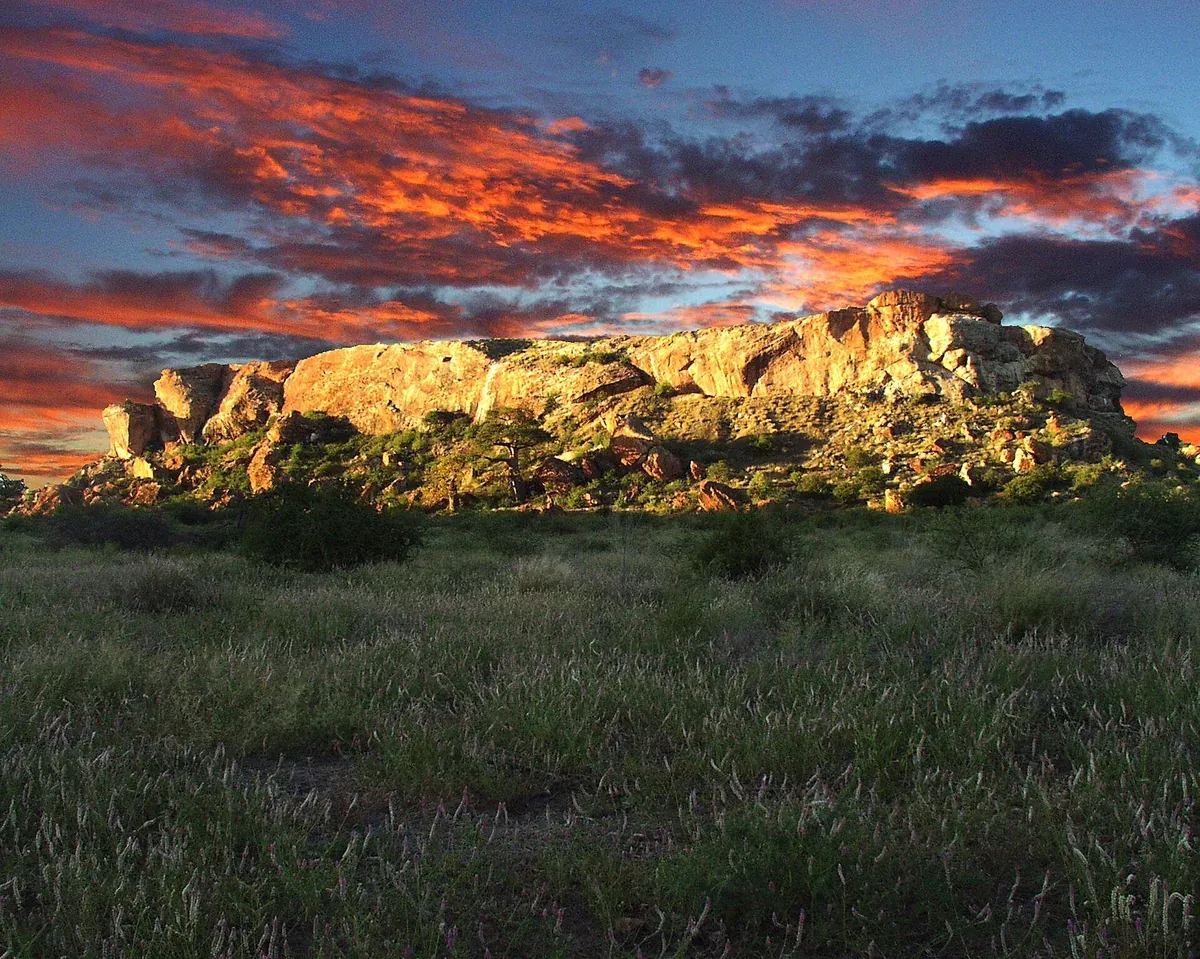 Mapungubwe Hill rising from the Limpopo valley, site of a medieval Iron Age kingdom