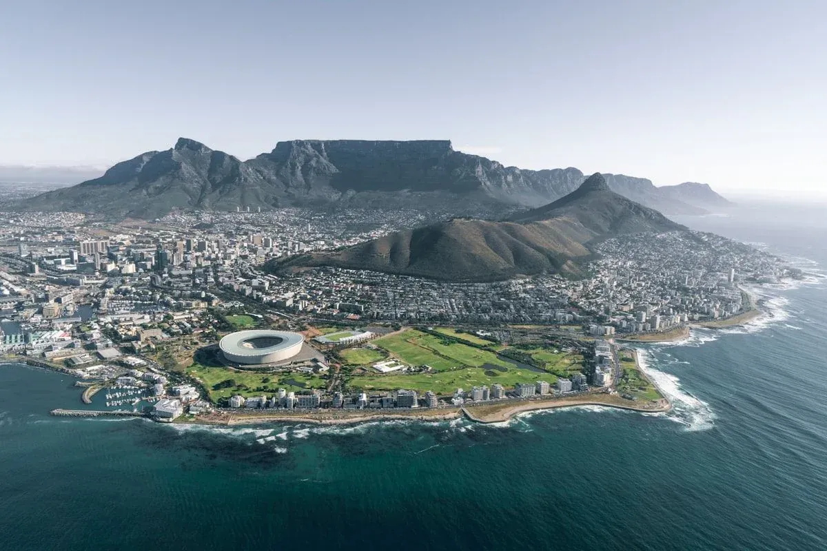 Scenic landscape of South Africa showing the diverse natural beauty of the Rainbow Nation