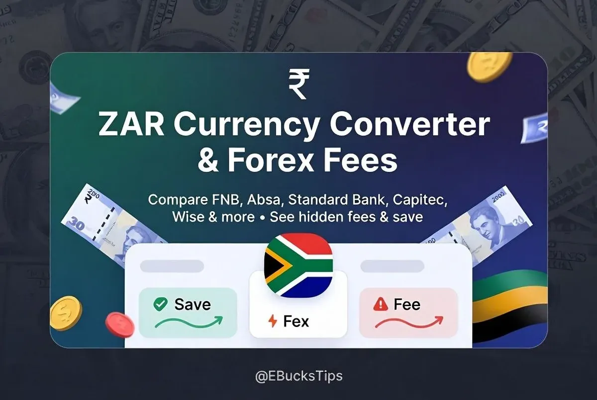 ZAR Currency Converter & Forex Fees - Compare FNB, Absa, Standard Bank, Capitec, Wise and more