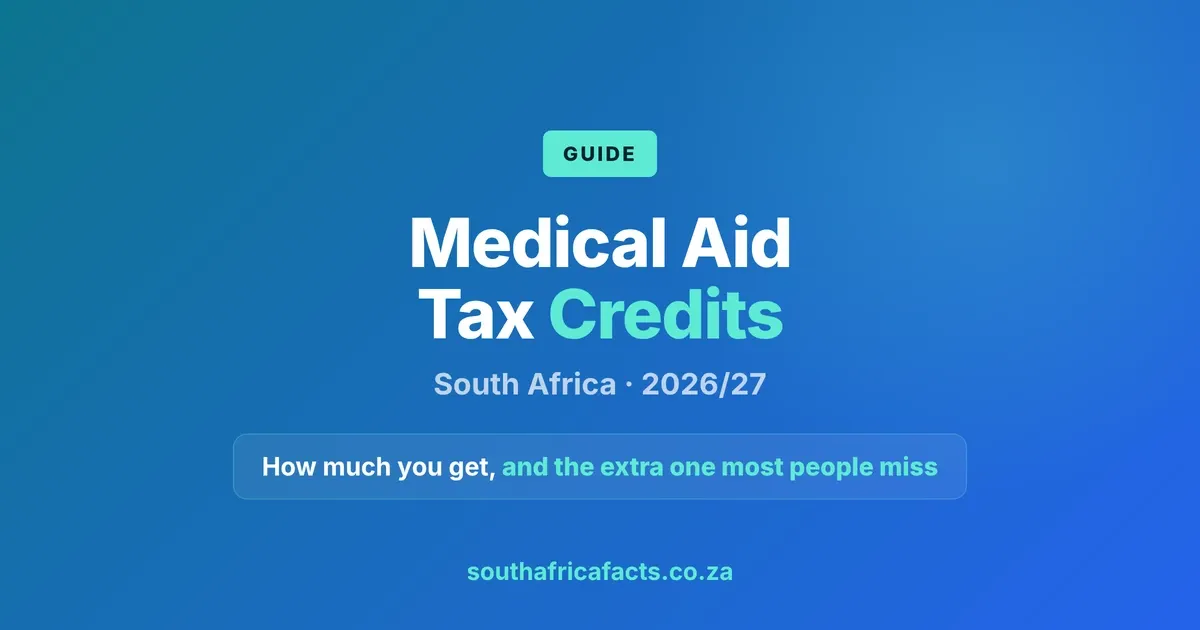 Medical aid tax credits in South Africa, a guide to the SARS medical scheme fees tax credit and the additional medical expenses tax credit for 2026 and 2027.